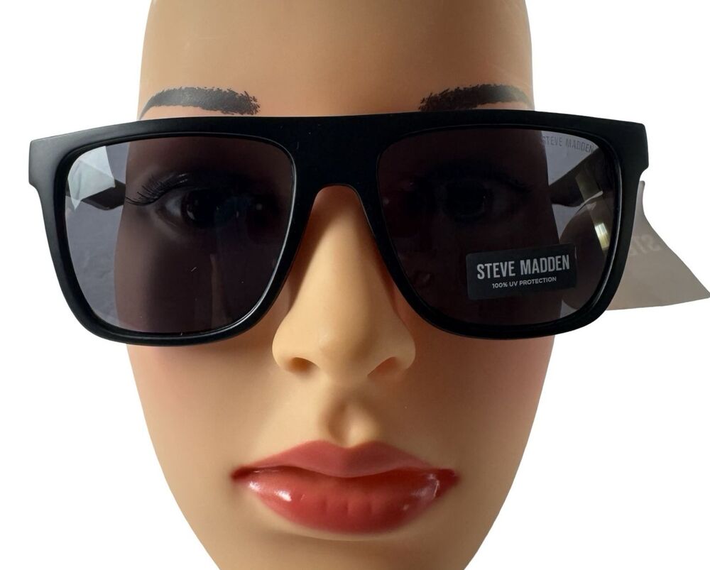 Steve Madden Womens Sunglasses Black Safilo Group Bosco 100% UV Unisex 140mm New